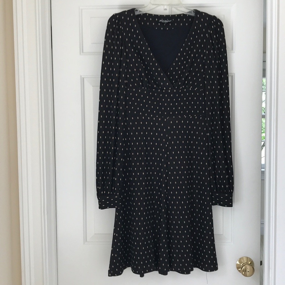 Betsy Johnson dress, Size 6, brown polka dot